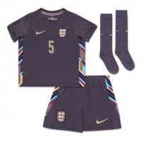 Camiseta Inglaterra John Stones #5 Segunda Equipación Replica Eurocopa 2024 para niños mangas cortas (+ Pantalones cortos)